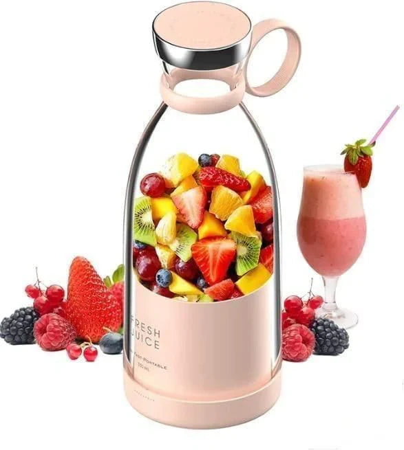 Portable Blender Juicer – 6 Blade USB Rechargeable Smoothie Maker, Protein Shake Blender, Baby Food, Mixer & Juicer Blender - 500 ml, Multicolor. Travel/School/Office/Workout Use