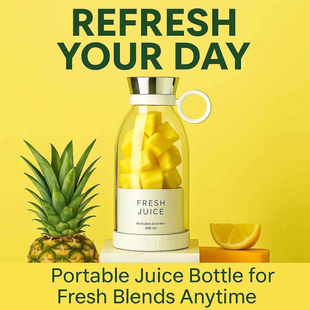 Portable Blender Juicer – 6 Blade USB Rechargeable Smoothie Maker, Protein Shake Blender, Baby Food, Mixer & Juicer Blender - 500 ml, Multicolor. Travel/School/Office/Workout Use