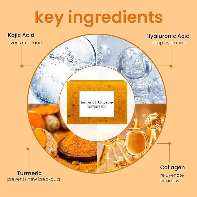 Turmeric Kojic Acid Soap Bar (Pack of 2)