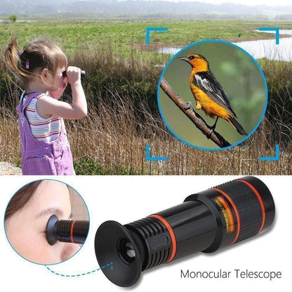 BD Protable HD 12x Optical Zoom Camera Telescope Lens Monocular Travel Hiking Tour