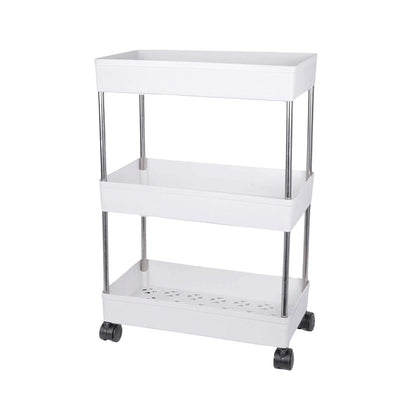 Multipurpose Storage Organizer Slim Rack Shelf With Wheels