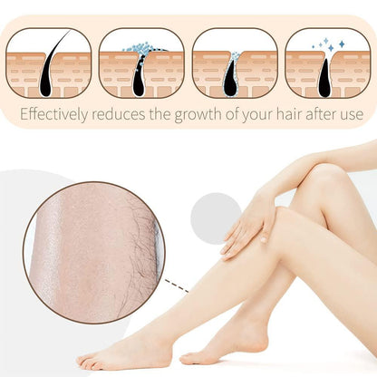 Crystal Hair Eraser for Women and Men, Magic Crystal Hair Remover Painless Exfoliation Hair Removal Tool for Arms Legs Back, Washable Crystal Epilator Without Shaving for Smooth Skin Gifts (random Colour)